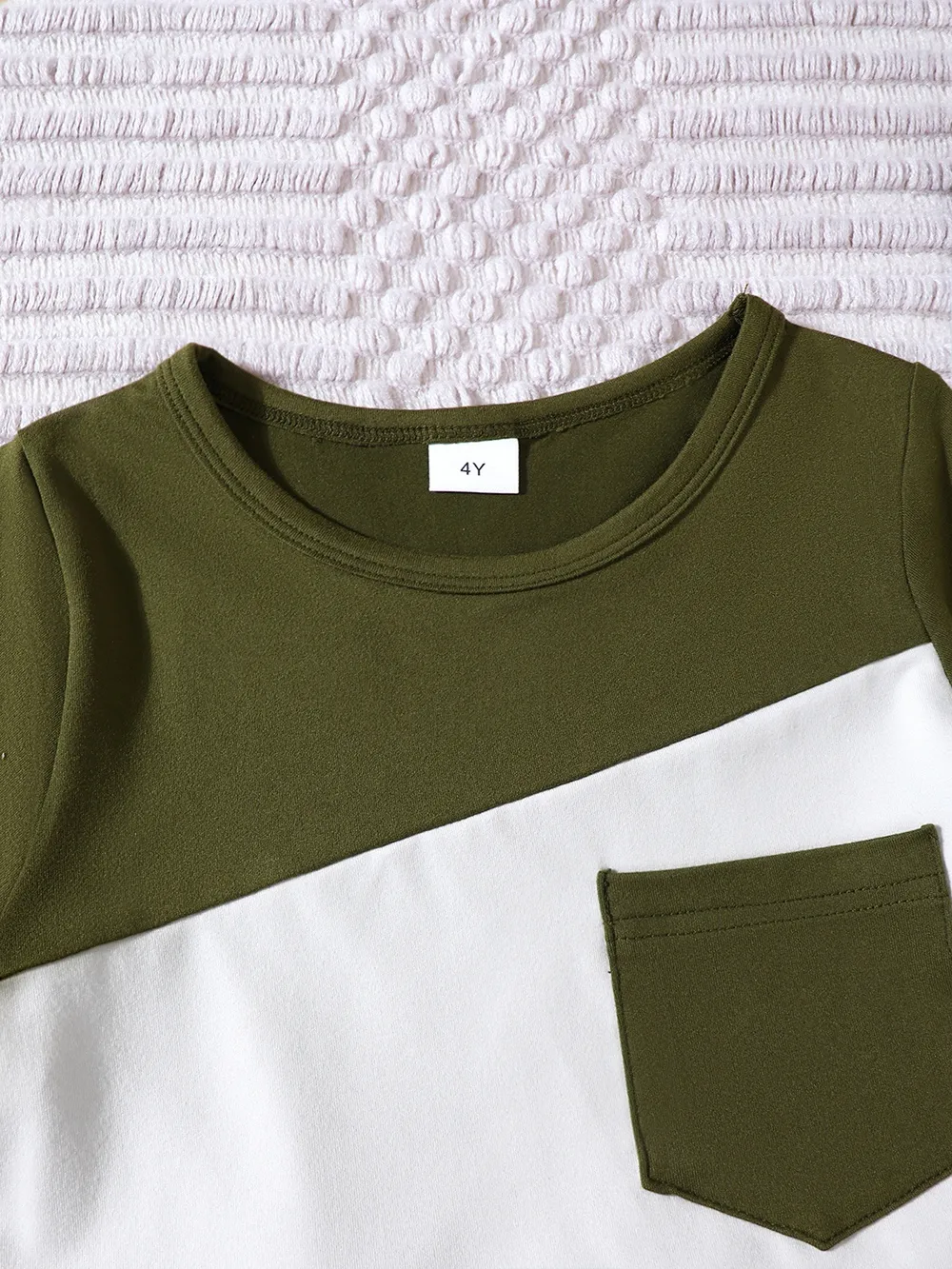 Children's Color Block Short Sleeve Top and Shorts Set, image 4