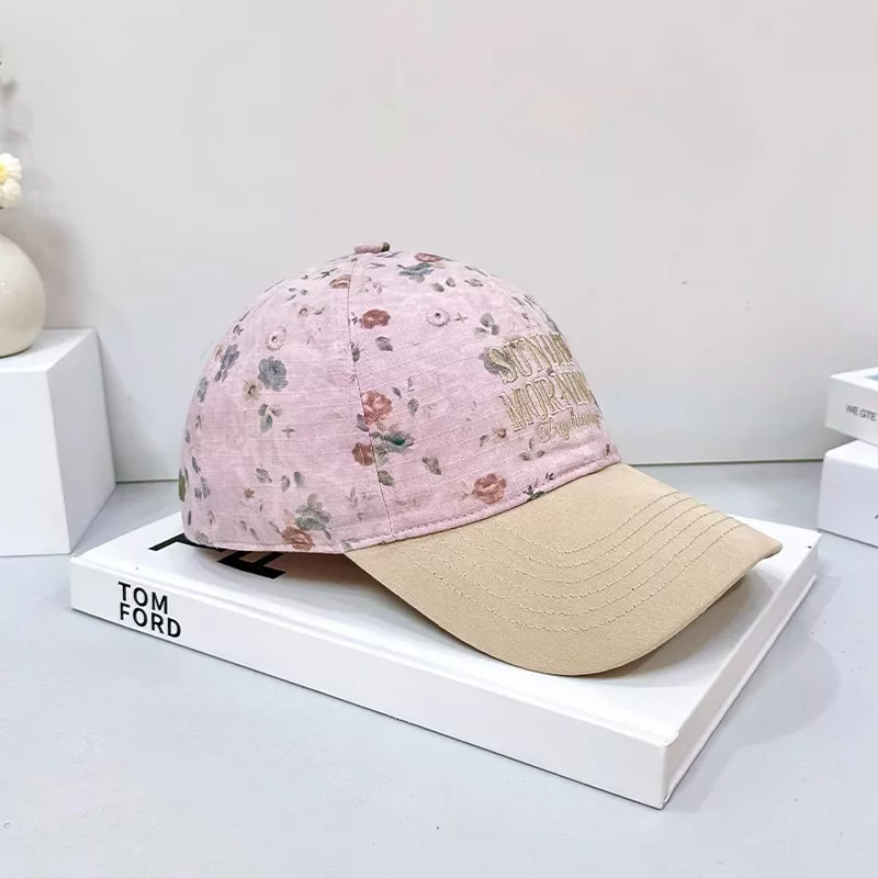 Embroidered Floral Print Baseball Cap, image 3