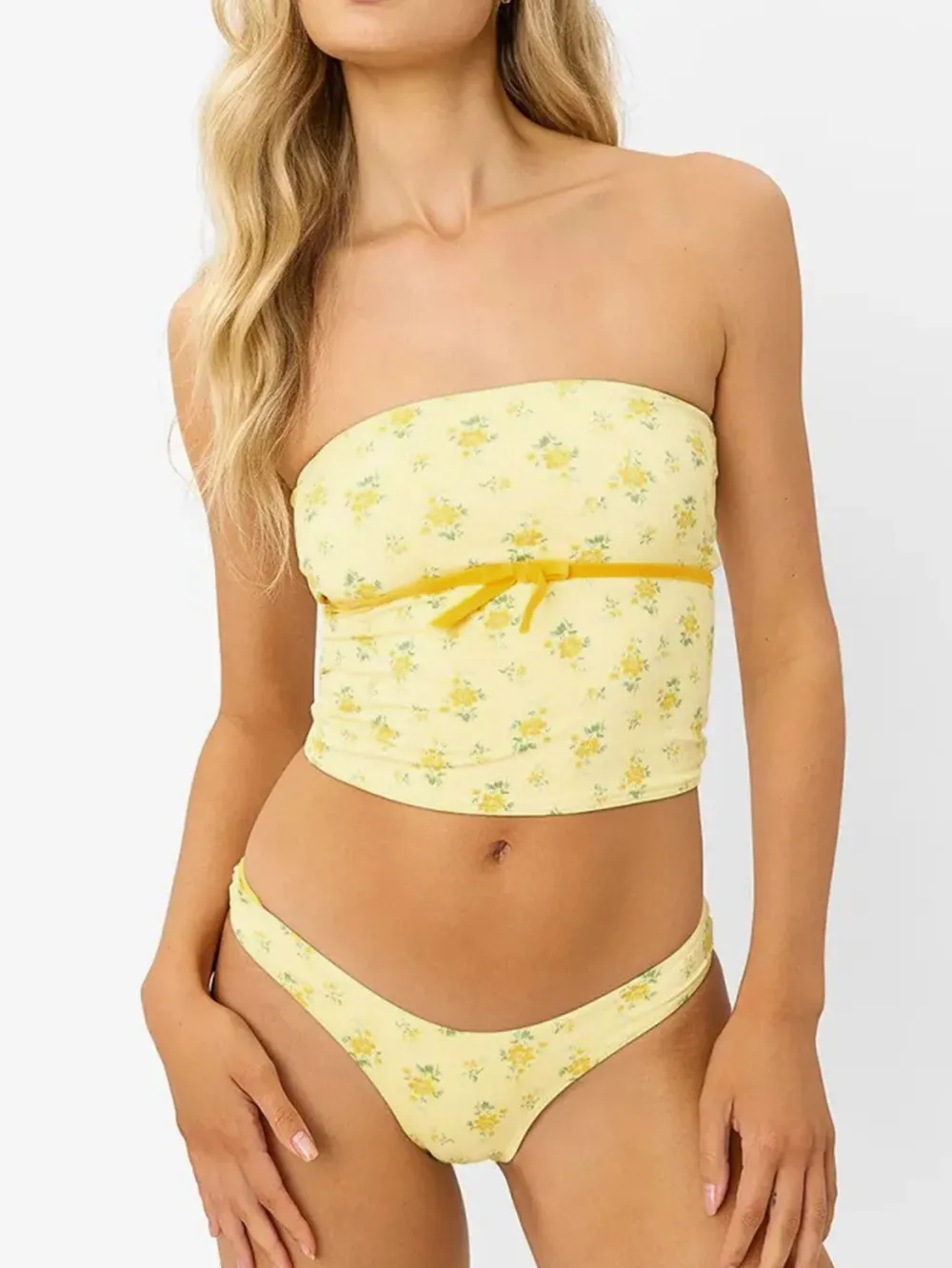 Floral Tube Top and Bottom Set, image 3