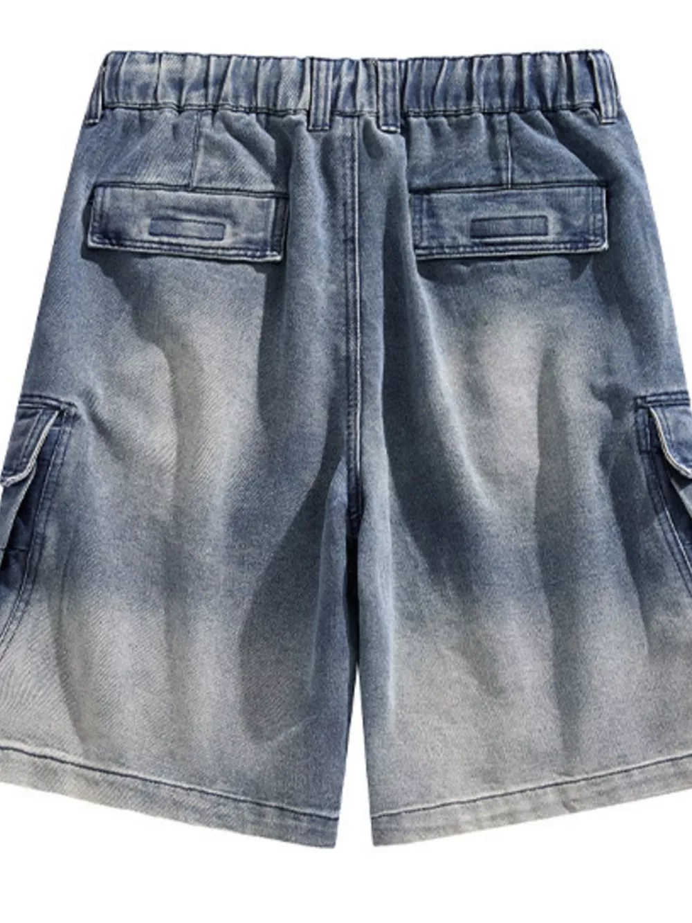Men's Vintage Wash Cargo Demin Shorts, image 4