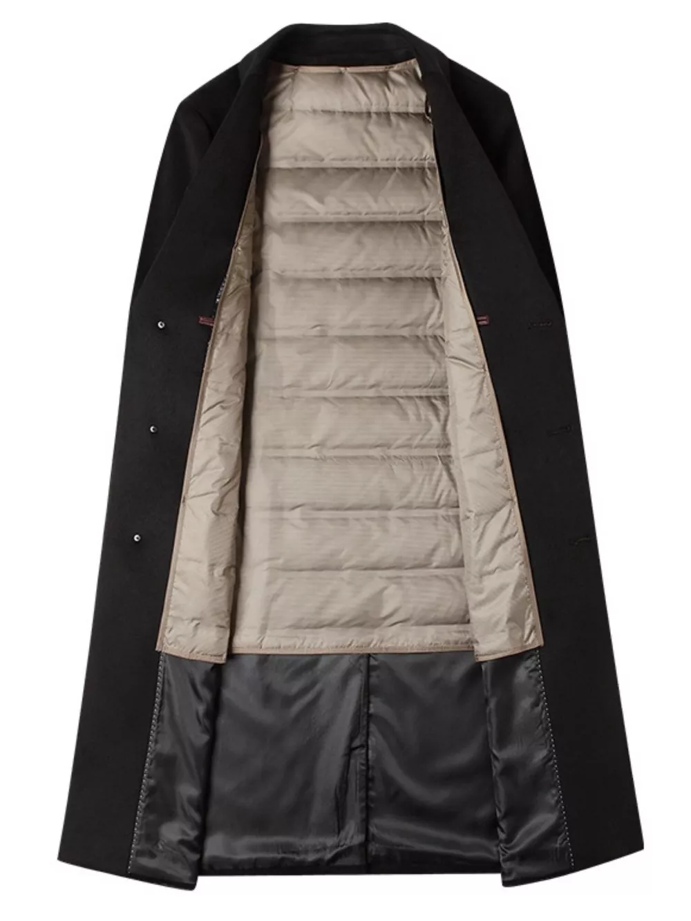 Men's Classic Button Up Overcoat, image 5