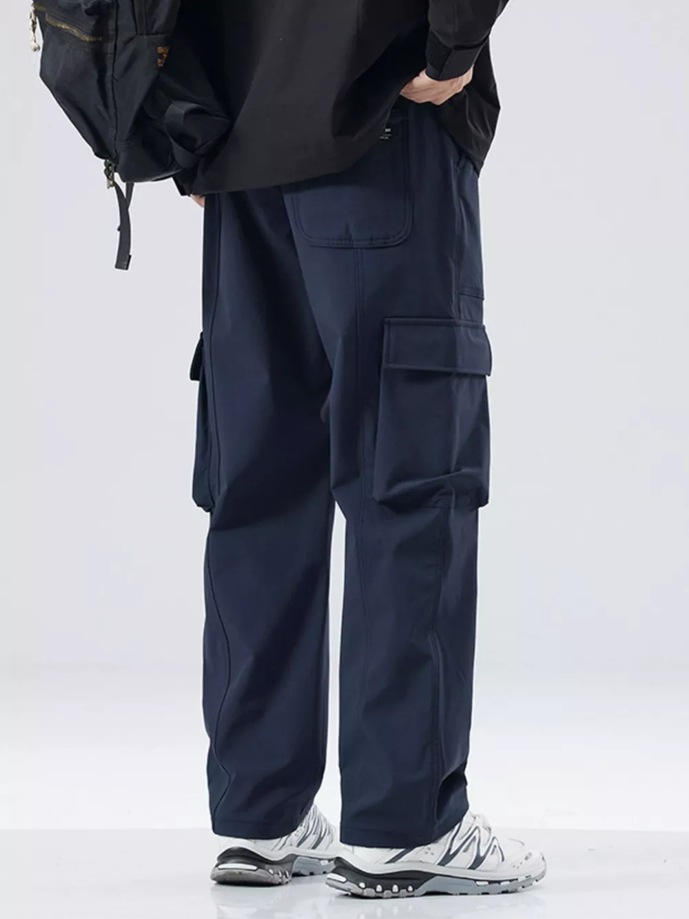 Men's Full Size Drawstring Wide Leg Pants Plus Size, image 5
