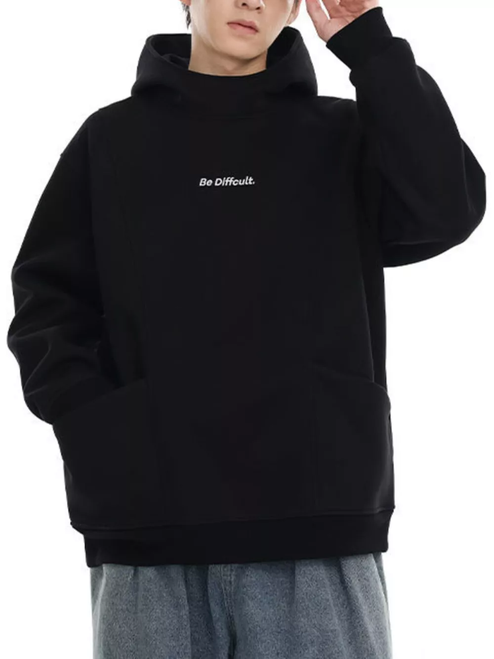 Men's Plus Size Letter Long Sleeve Hoodie