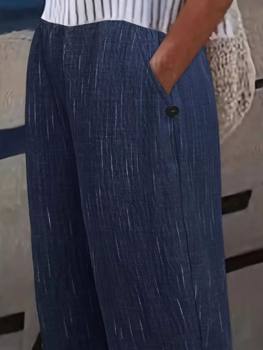 Loose Fit Cropped Pants, image 8