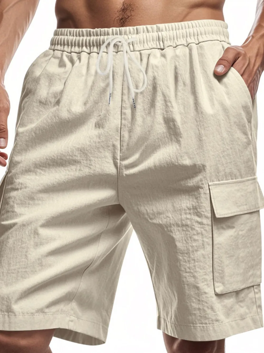 Men's Full Size Drawstring Shorts with Cargo Pockets Plus Size, image 6