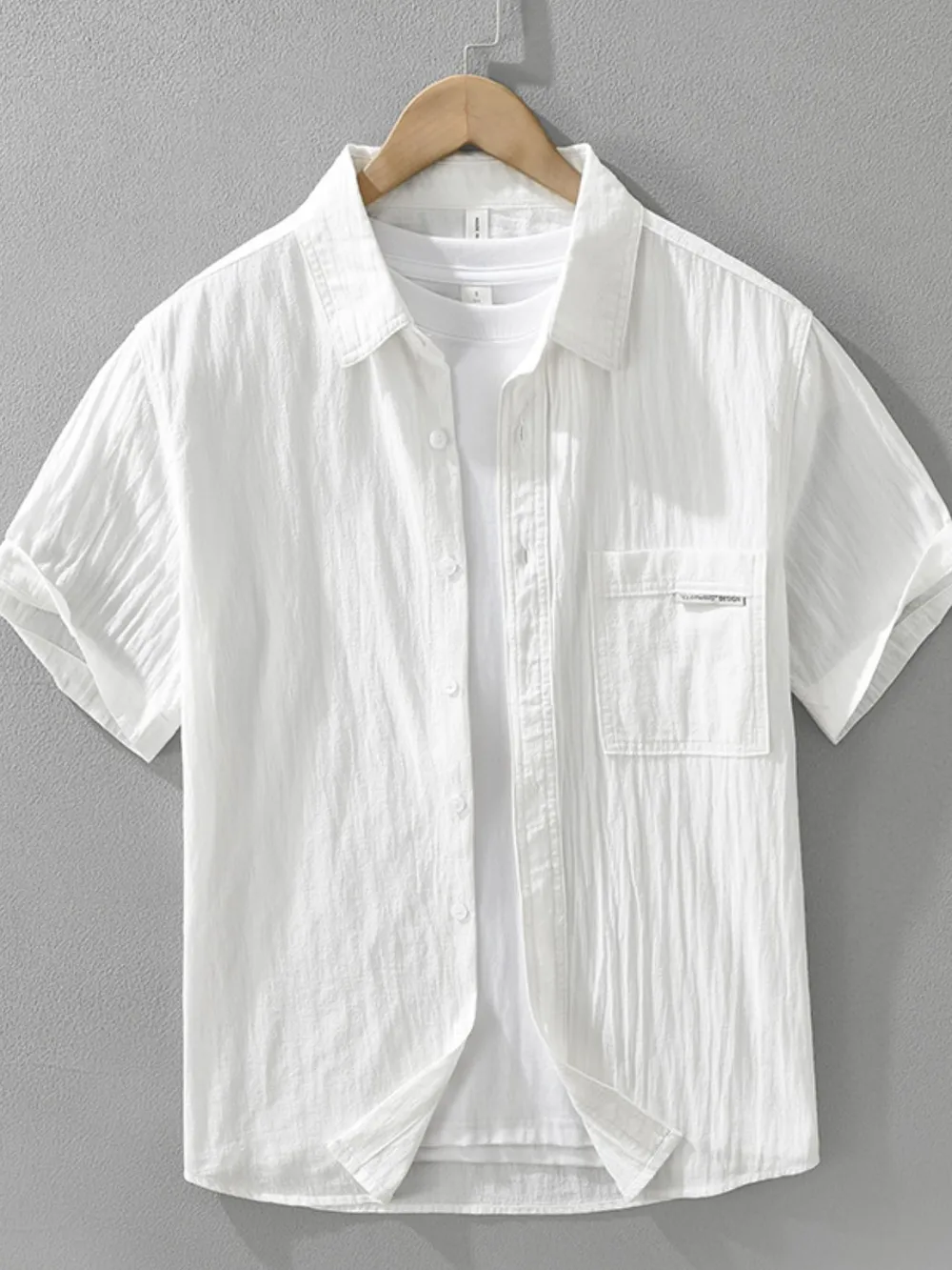 Men's Plus Size Button Up Short Sleeve Shirt, image 8