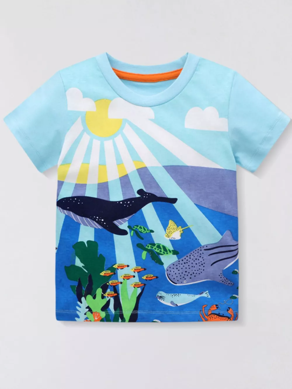 Children's Printed Round Neck Short Sleeve T-Shirt, image 2