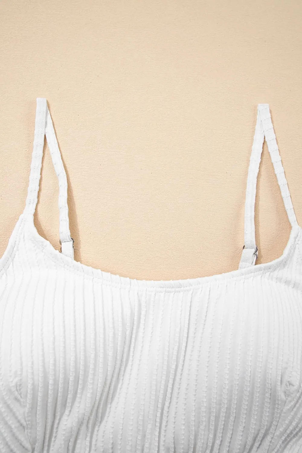 Textured Contrast Banding Bikini High Waist 2pcs Swimsuit, image 14