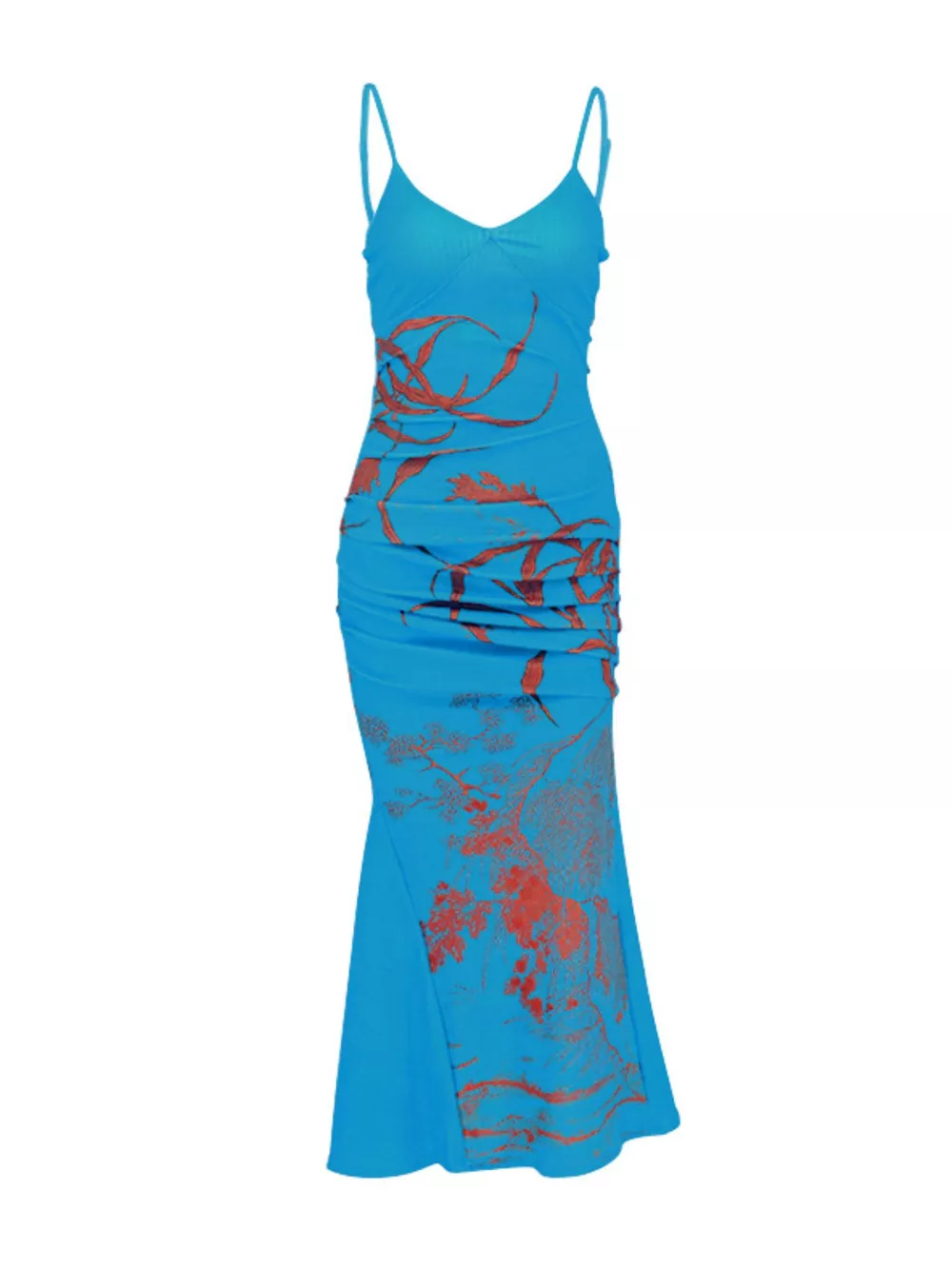 Printed Spaghetti Strap Maxi Dress, image 11