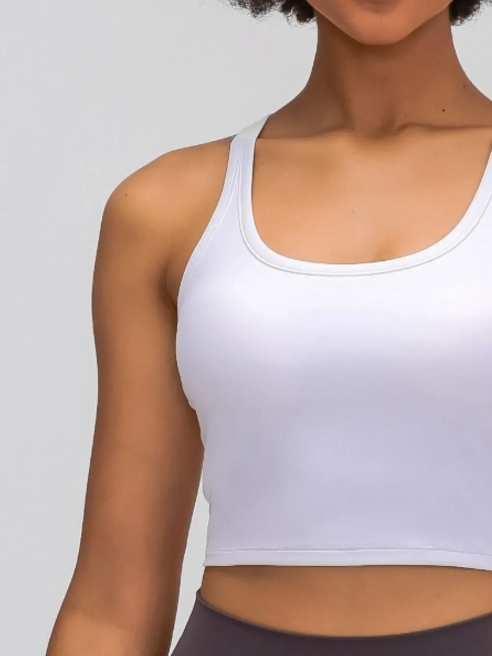 Scoop Neck Active Tank with Detachable Chest Pads, image 15