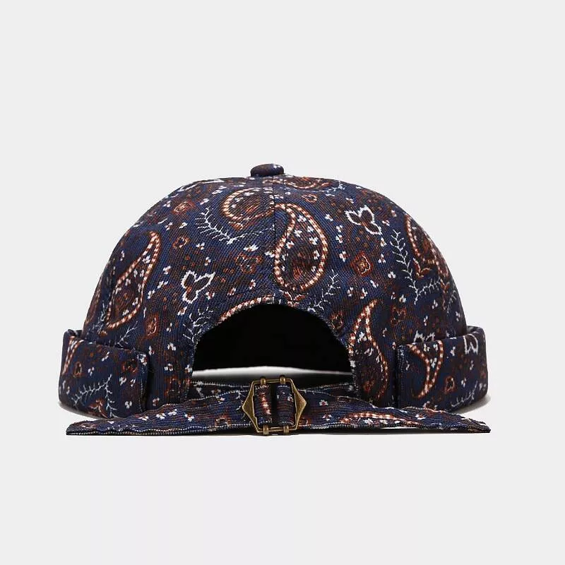Vintage Paisley Print Brimless Hat, image 3