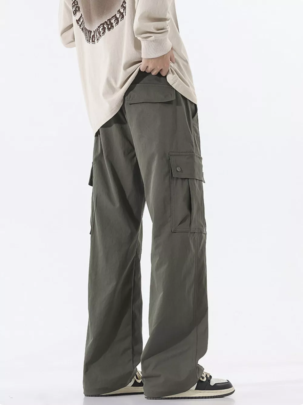 Men's Full Size Loose Fit Cargo Pants Plus Size, image 2