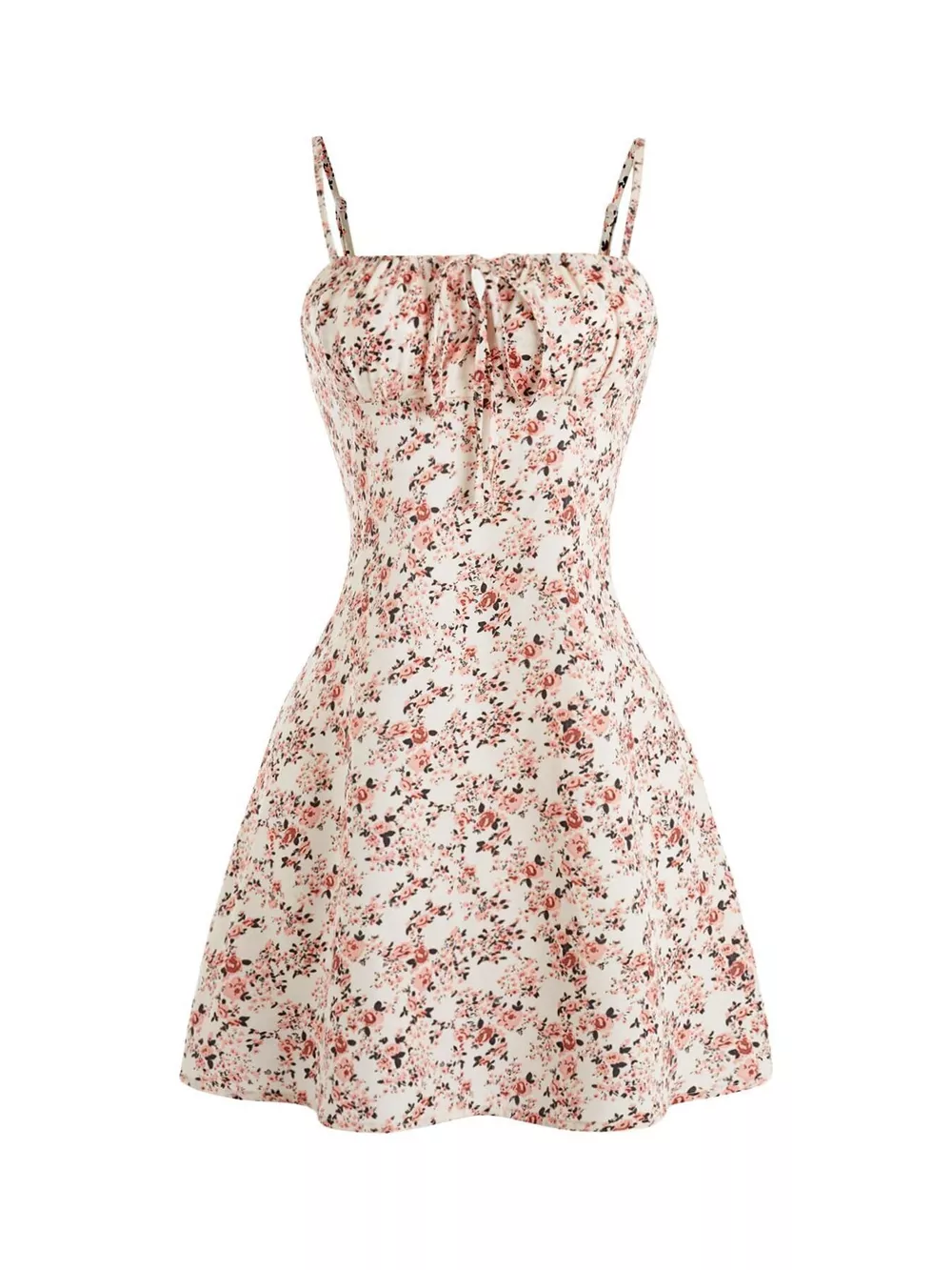 Floral Print Tie Strap Mini Dress, image 16
