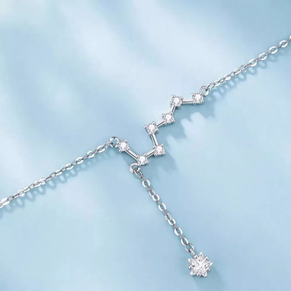 925 Sterling Silver Zircon Anklet Bracelets, image 5
