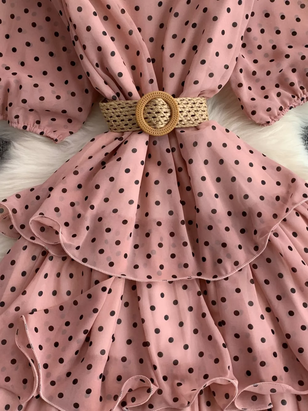 Polka Dot Ruffled Tiered Dress, image 19
