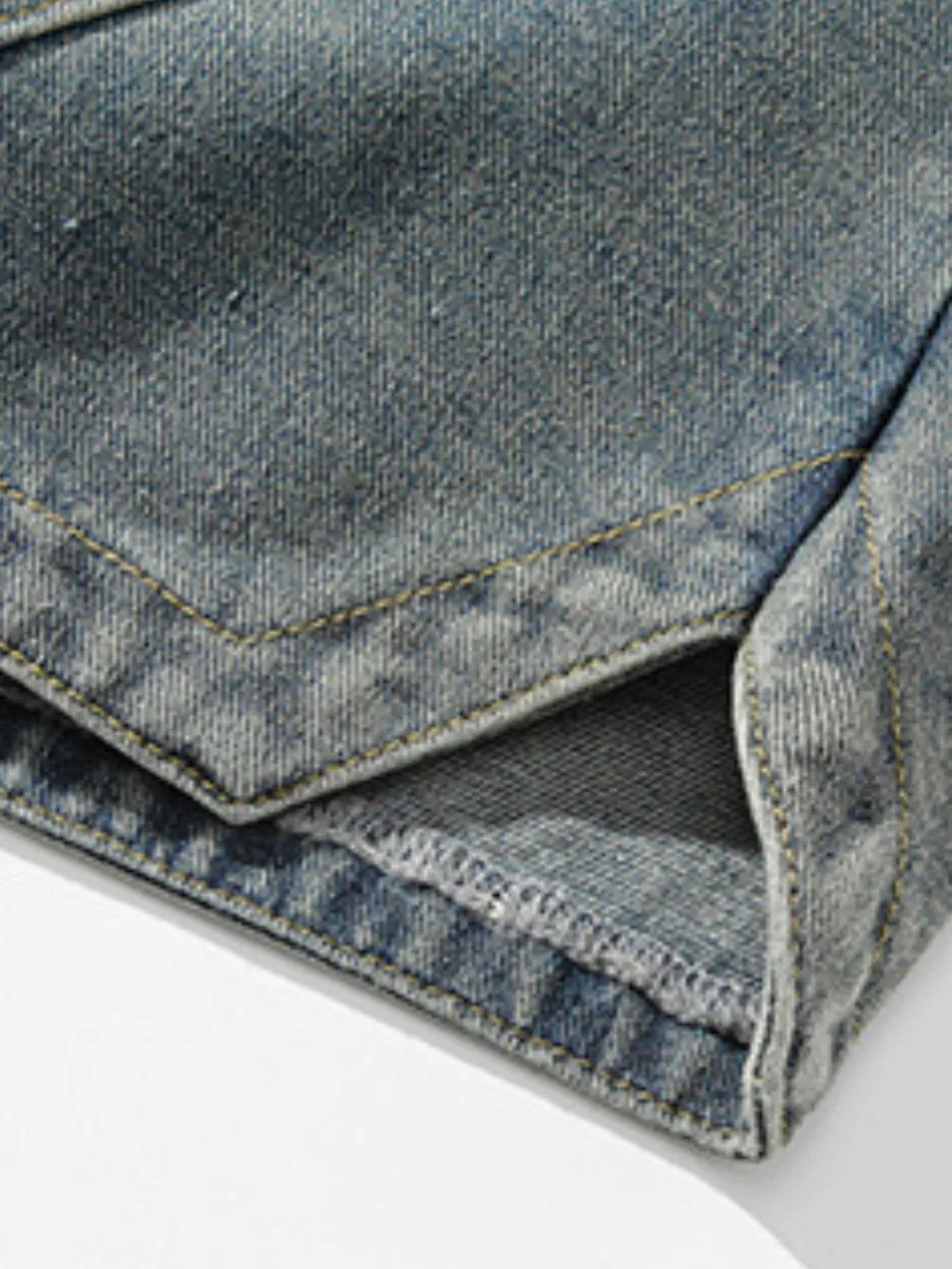 Men's Plus Size Drawstring Denim Shorts, image 4