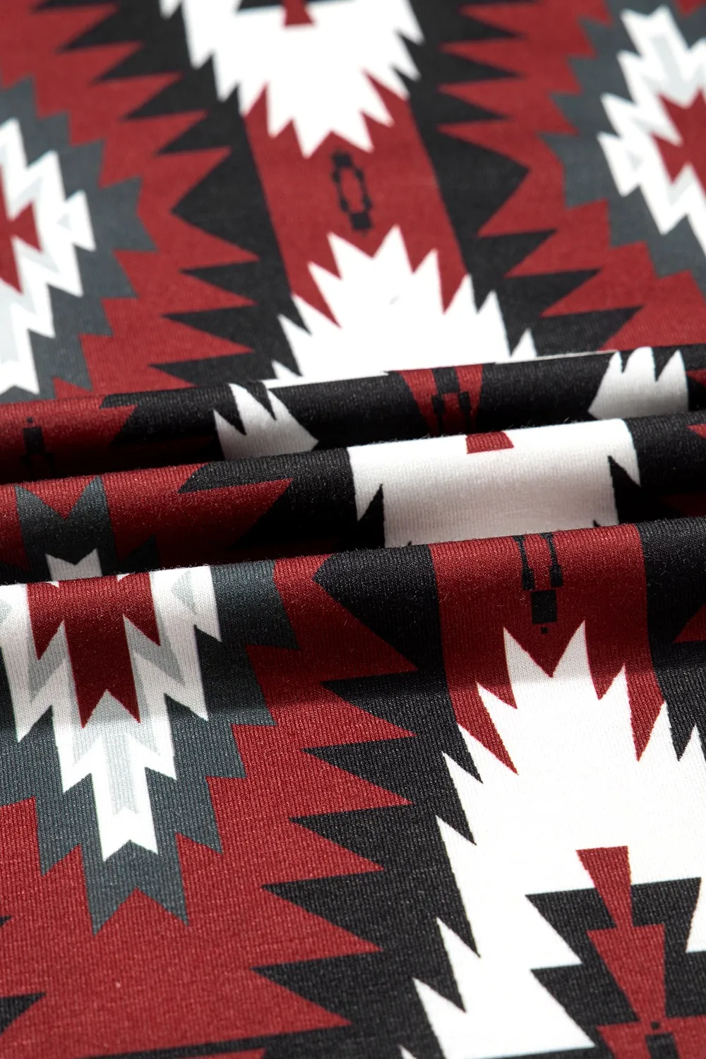 Aztec Print V-Neck Midi Dress, image 7