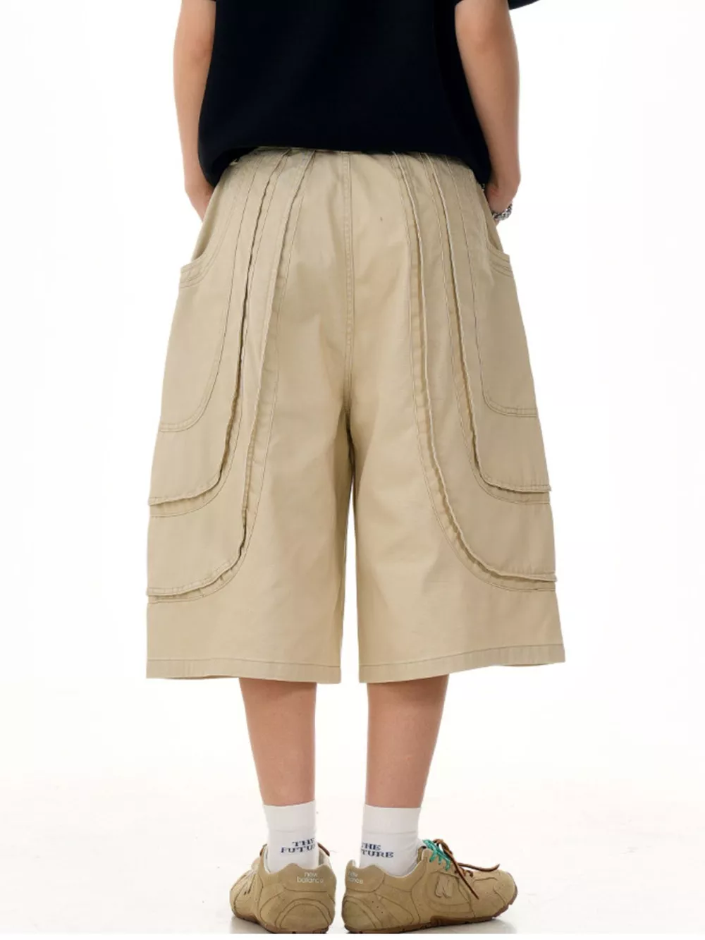 Men's Loose Fit Wide Leg Cargo Capris, image 3