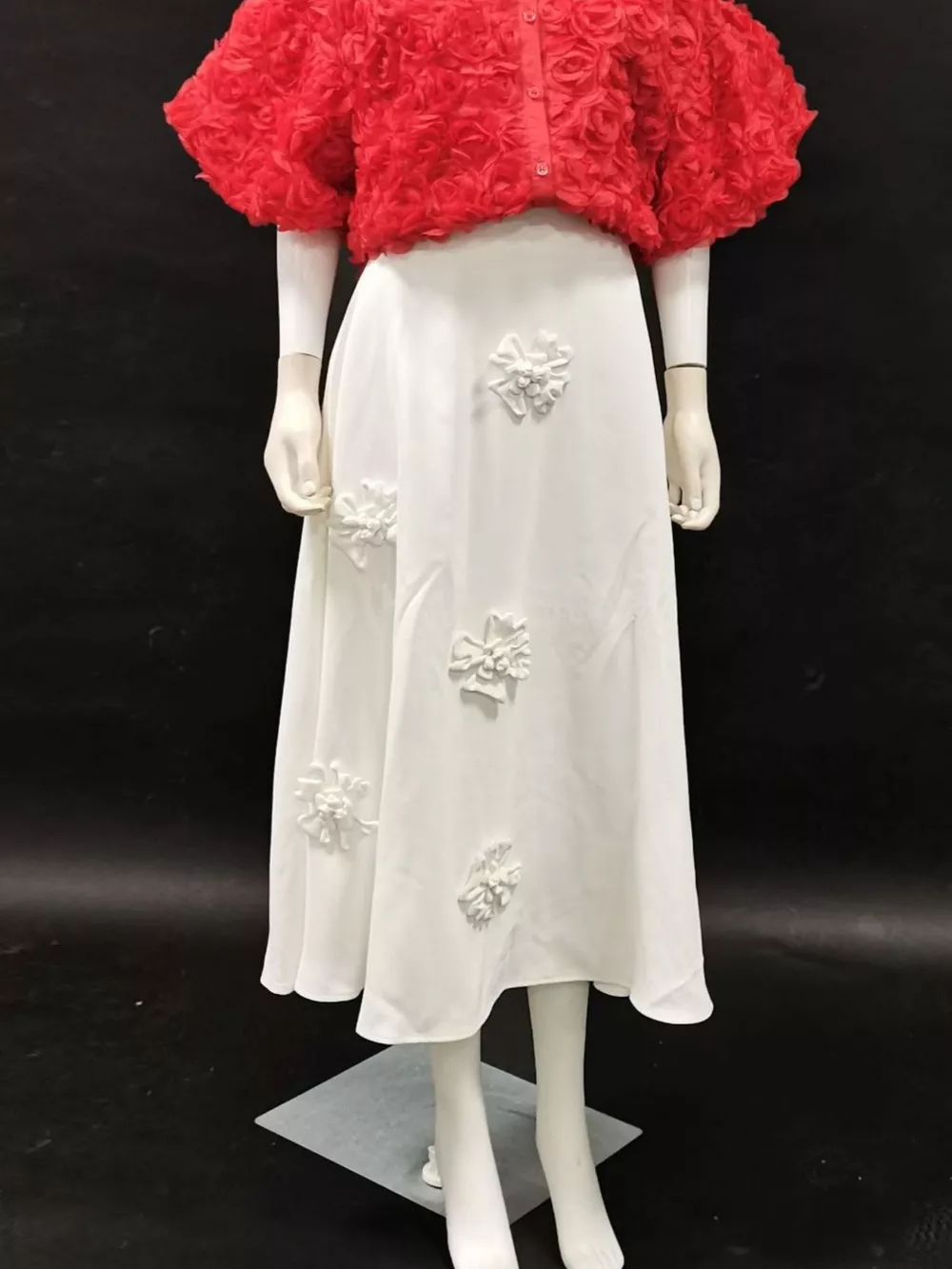 Floral Embellished Midi Skirt, image 6