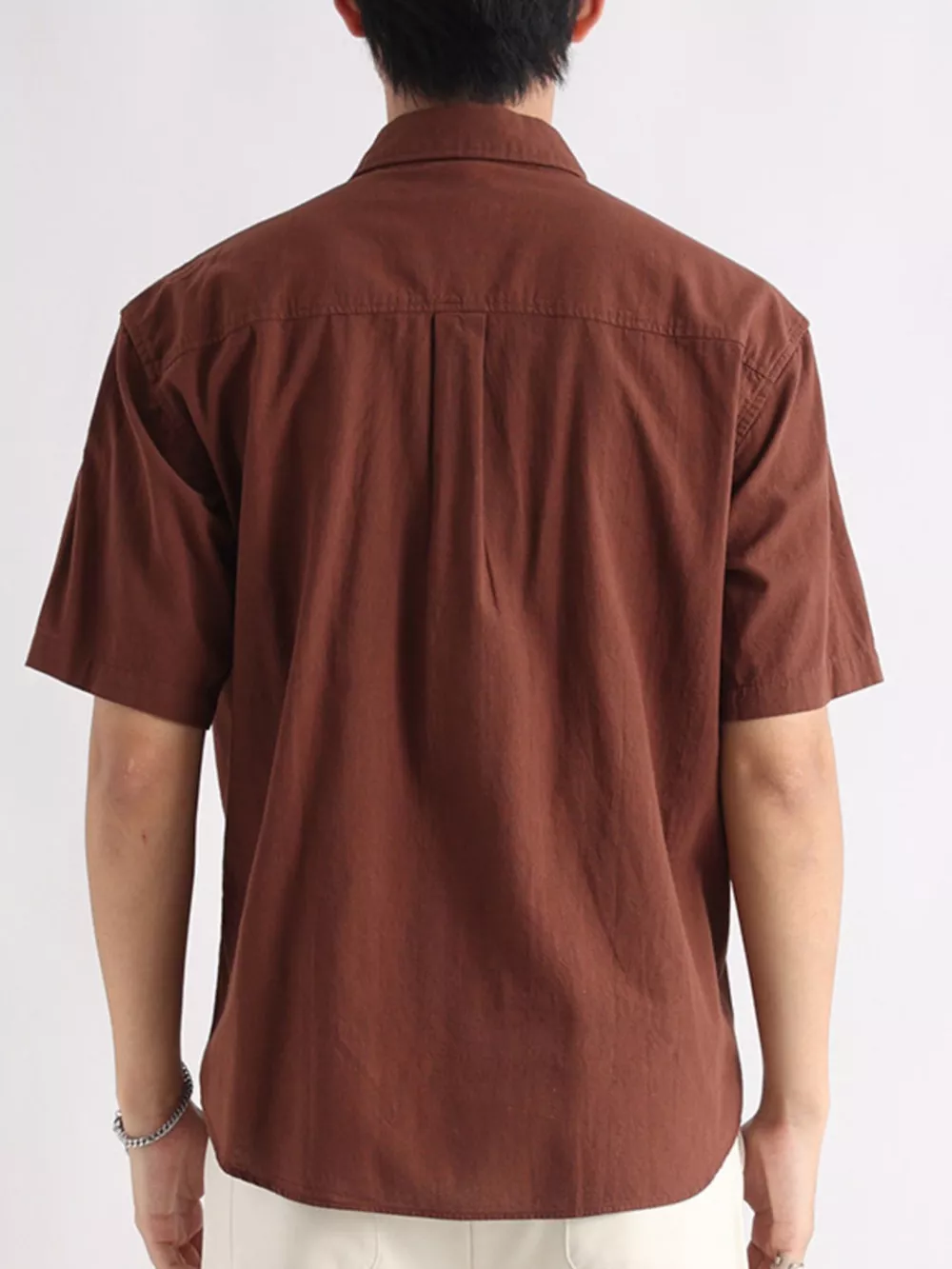 Men's Plus Size Short Sleeve Button-Down Shirt, image 3