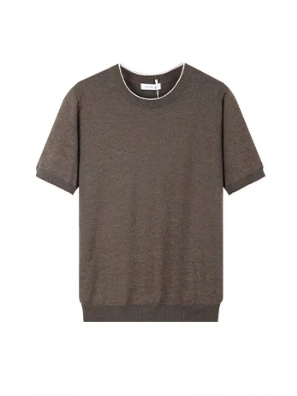 Men's Plus Size Contrast Trim Crew Neck T-Shirt, image 5