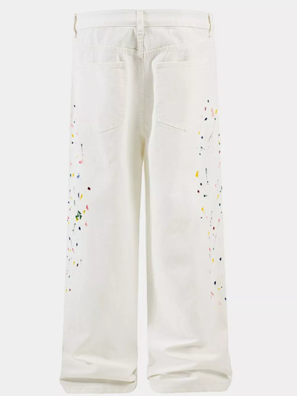 Men's Paint Splatter Artistic Wide Leg Jeans, image 2
