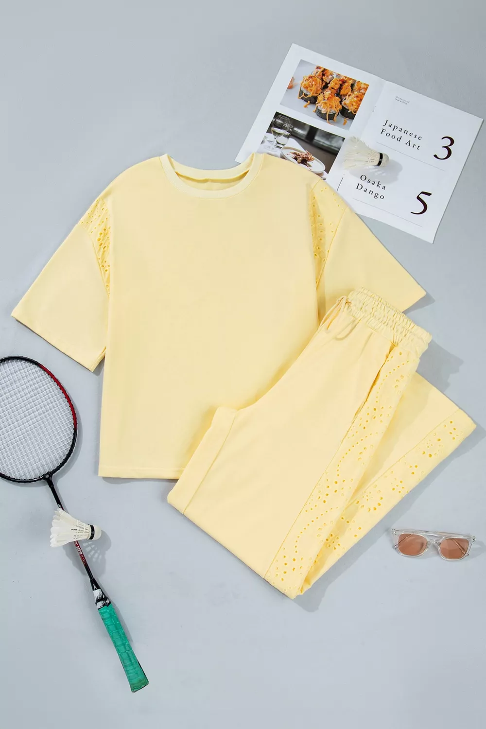 Half Sleeve Top and Drawstring Pants Set, image 3