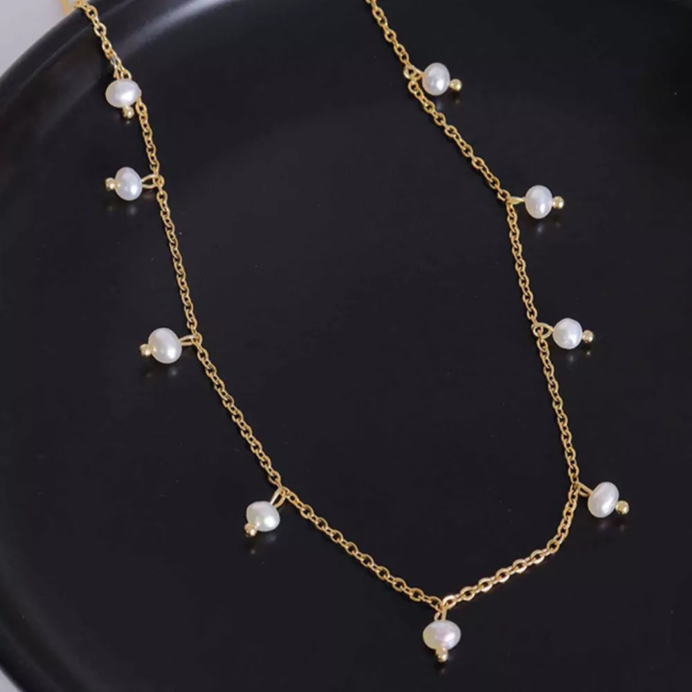 Freshwater Pearl 18K Gold-Plated Necklace, image 4