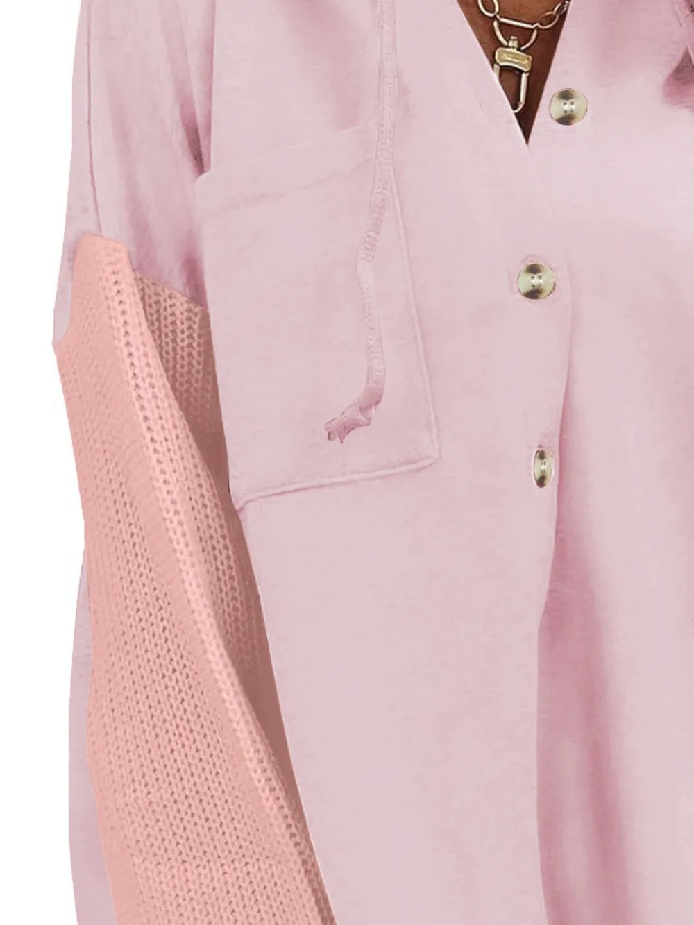 Drawstring Button Front Hoodie, image 11