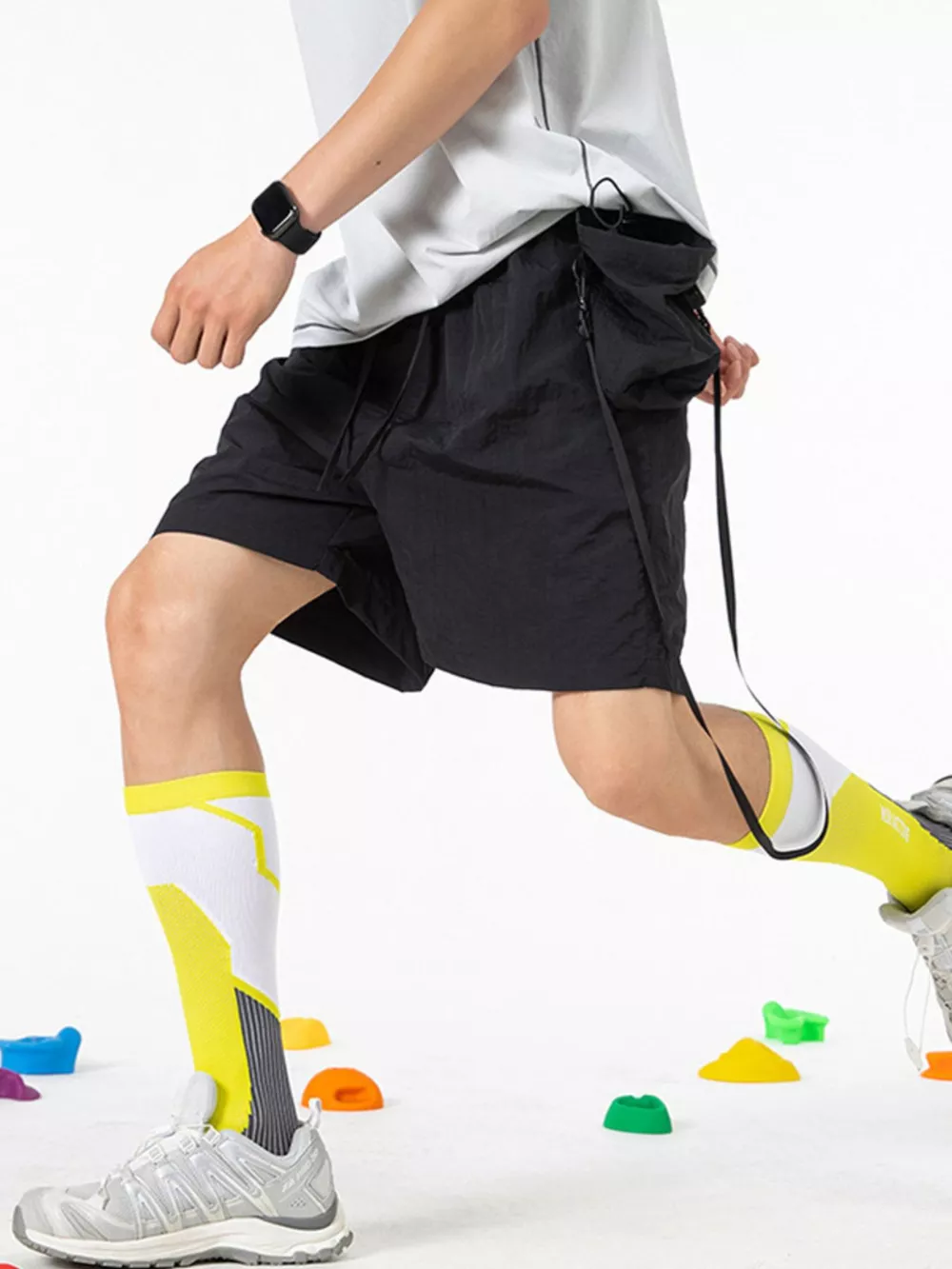 Men's Drawstring Pocketed Active Shorts, image 3