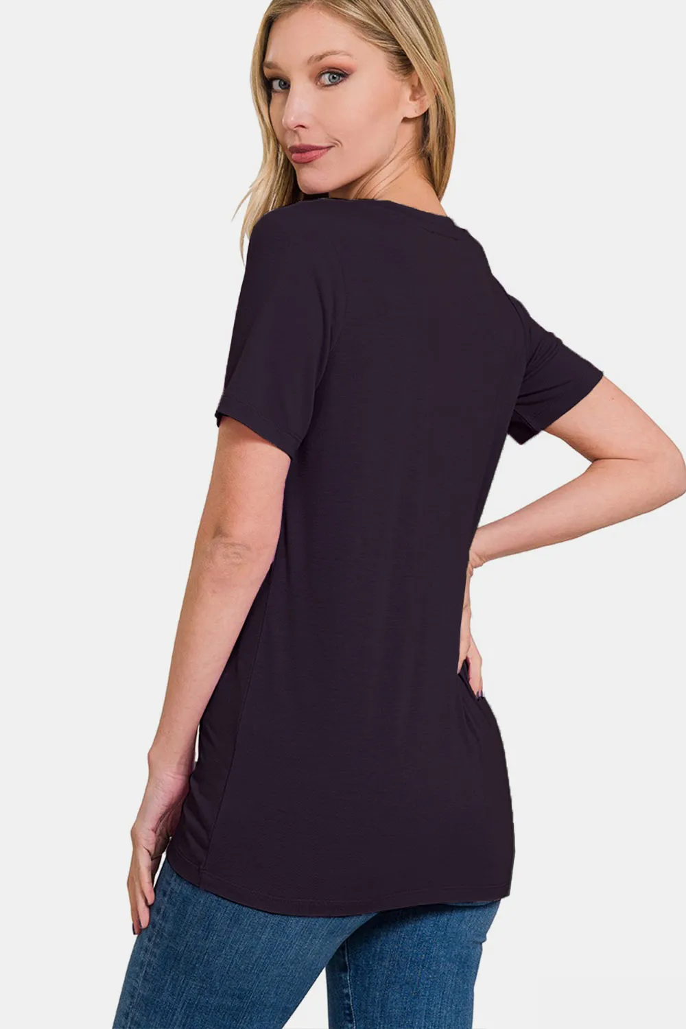 V-Neck Short Sleeve T-Shirt, image 2
