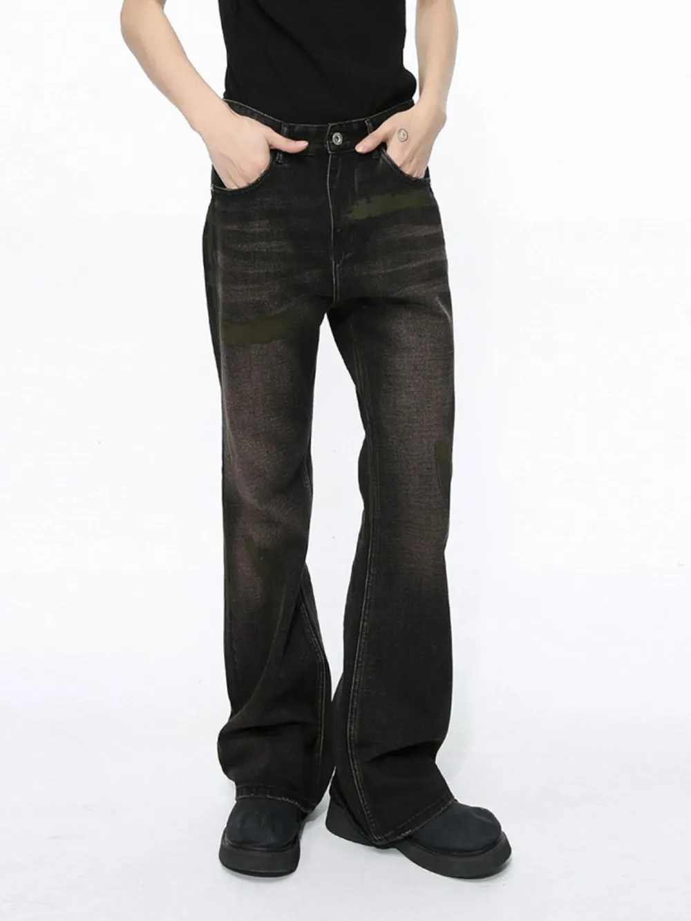 Men's Clean Fit Bootcut Jeans with Pockets