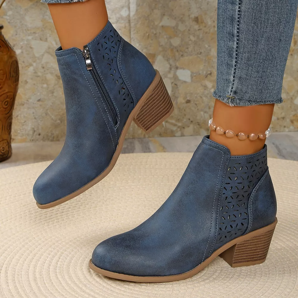 Point Toe Block Heels Boots, image 12