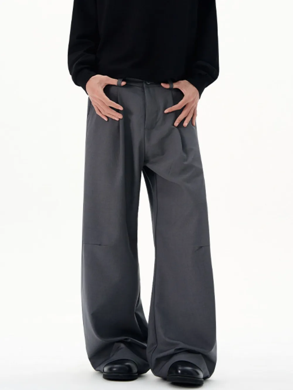 Men's Wide-Leg High-Waist Pants, image 2
