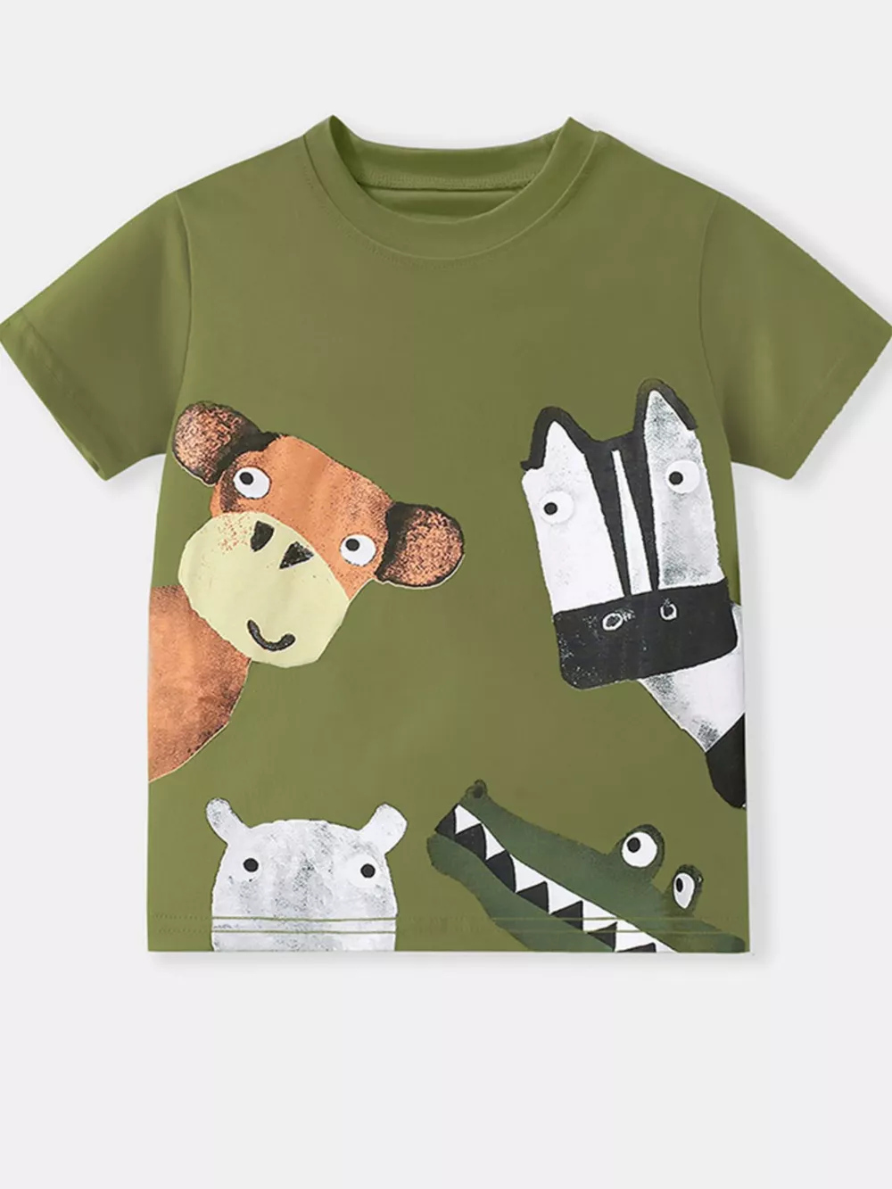 Children's Animal Print Crew Neck T-Shirt, image 2