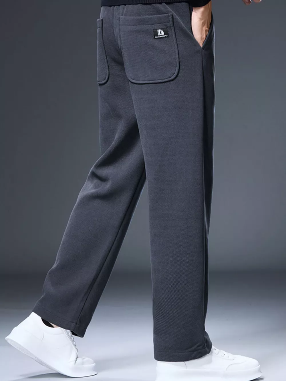 Men's Plus Size Drawstring Casual Pants, image 4