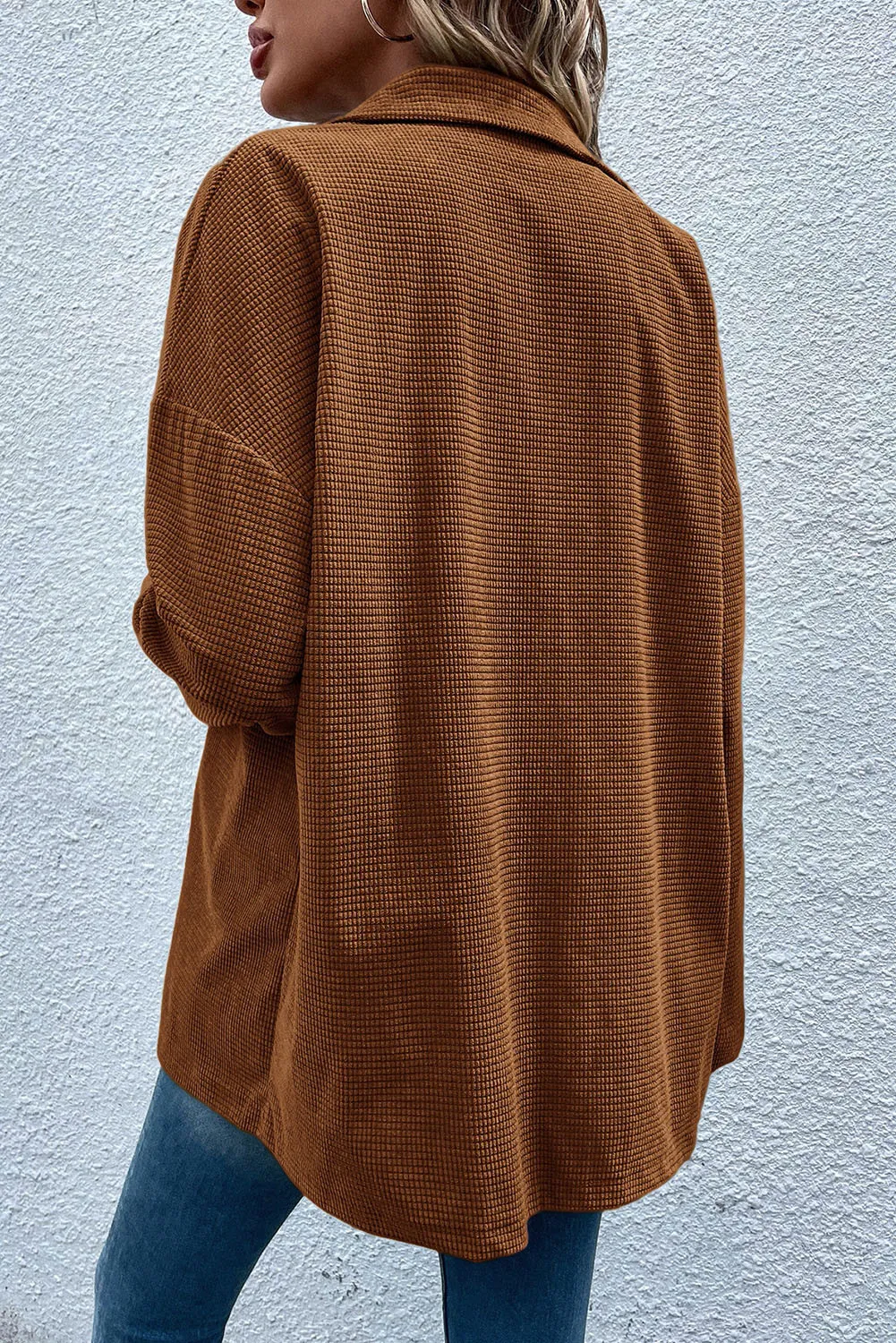 Pocketed Snap Down Long Sleeve Jacket, image 3