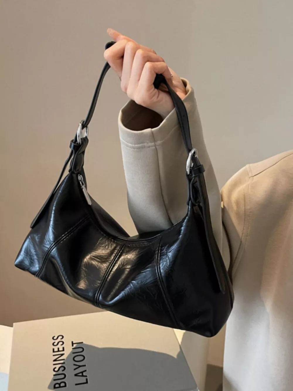 PU Leather Shoulder Bag