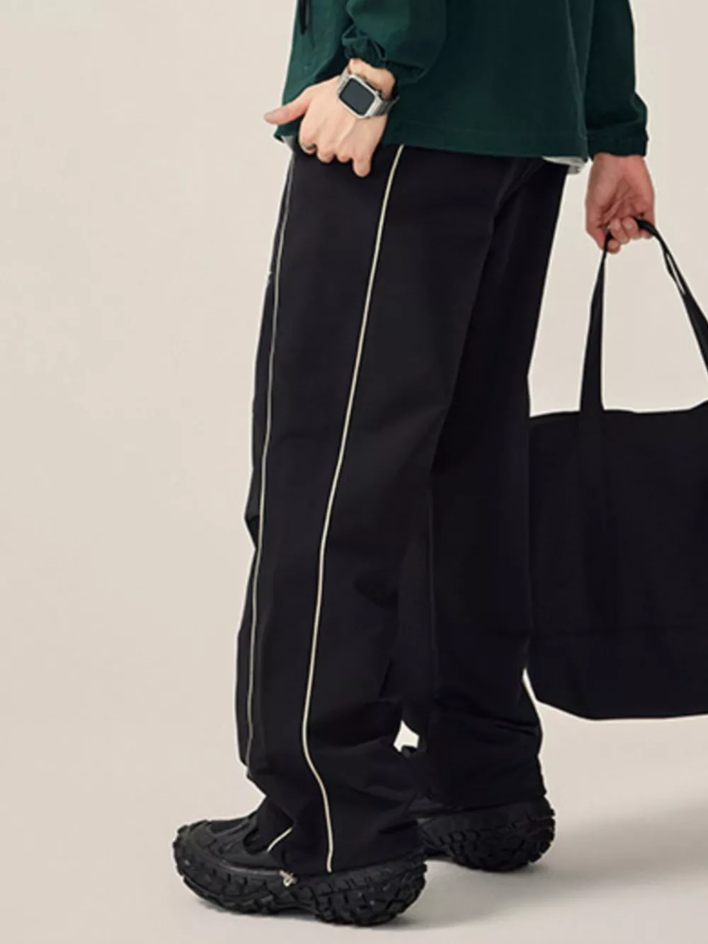 Men's Drawstring Wide Leg Pants, image 10