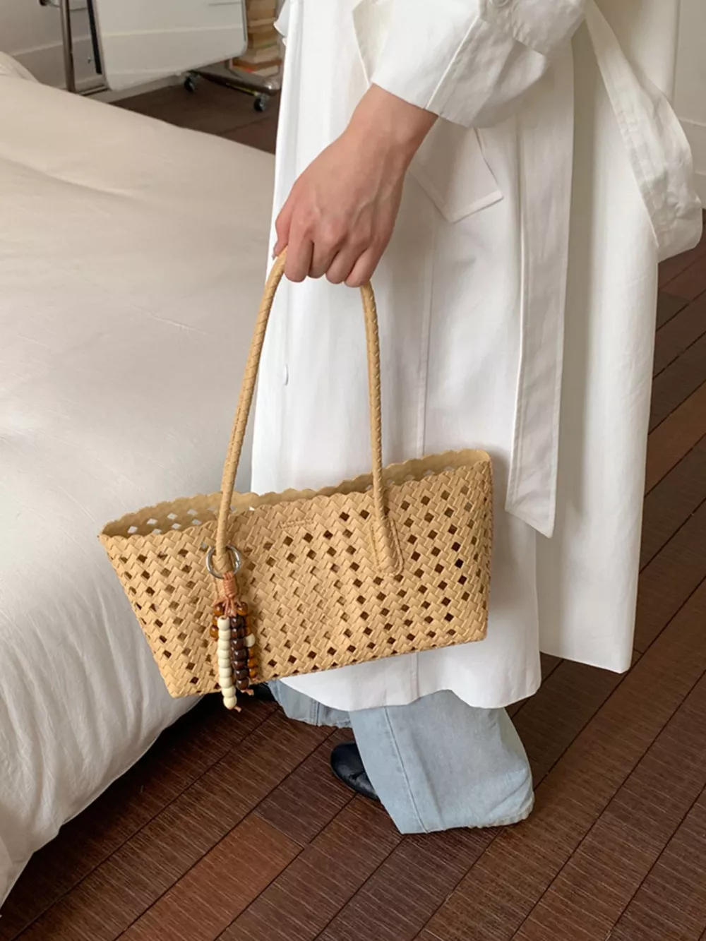 Woven Hollow-Out Shoulder Bag, image 6