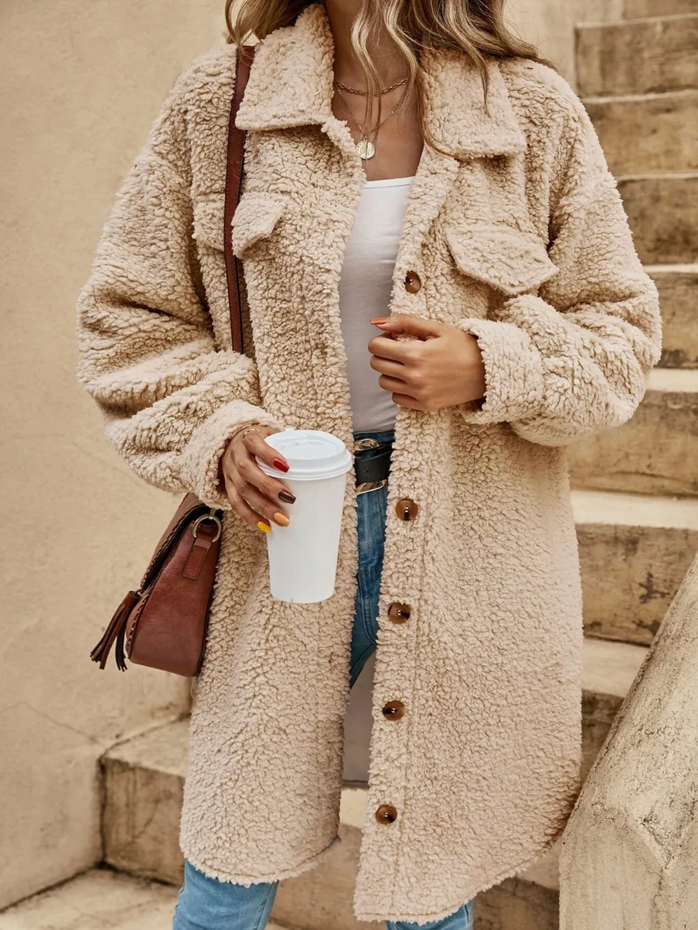 Collared Button Down Coat, image 10