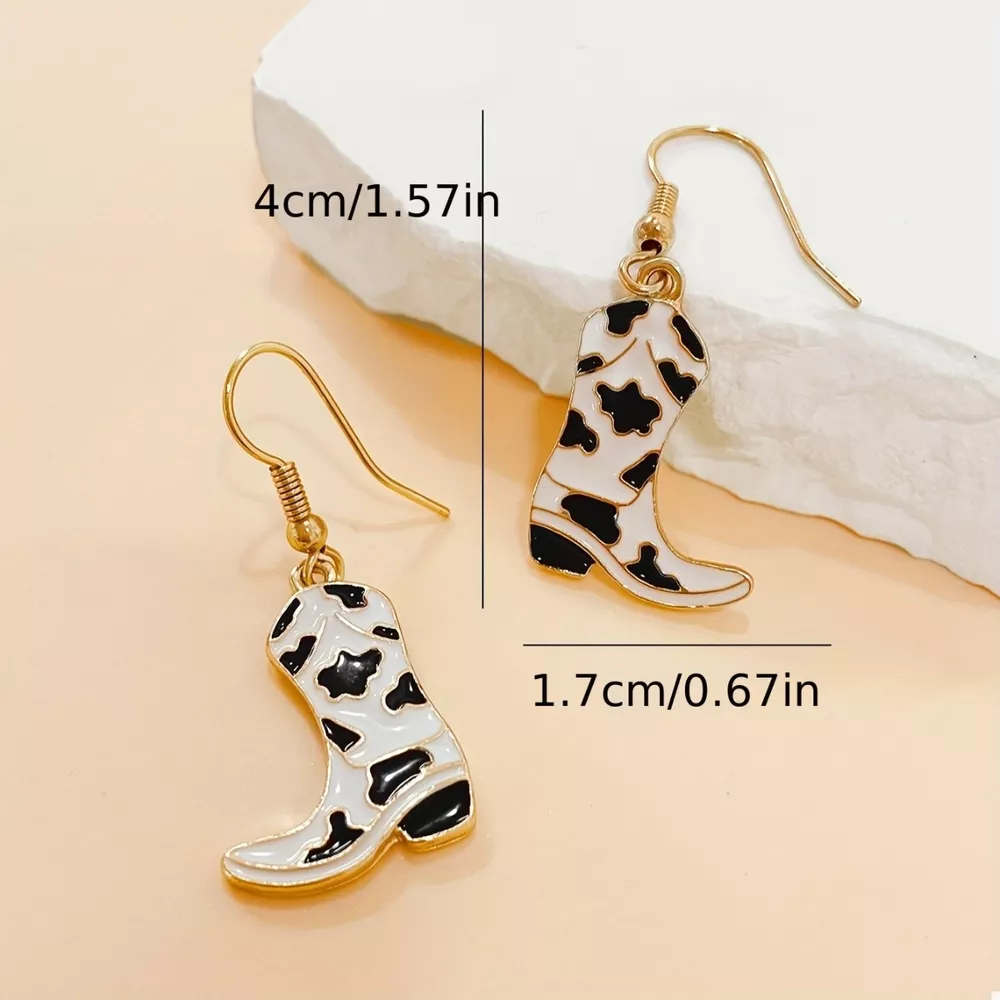 Cowgirl Boot Dangle Earrings, image 3