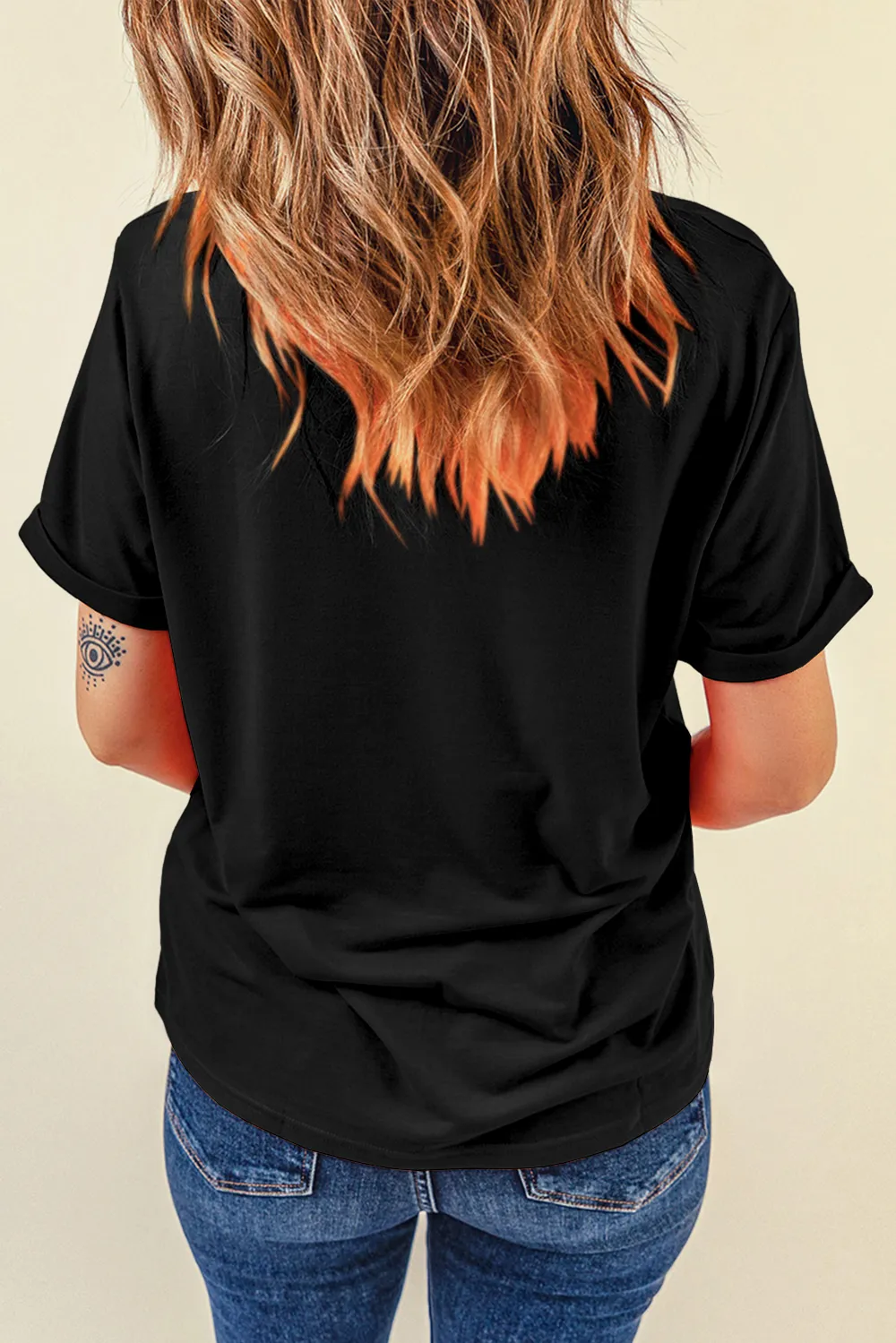 Graphic Round Neck Short Sleeve T-Shirt, image 4