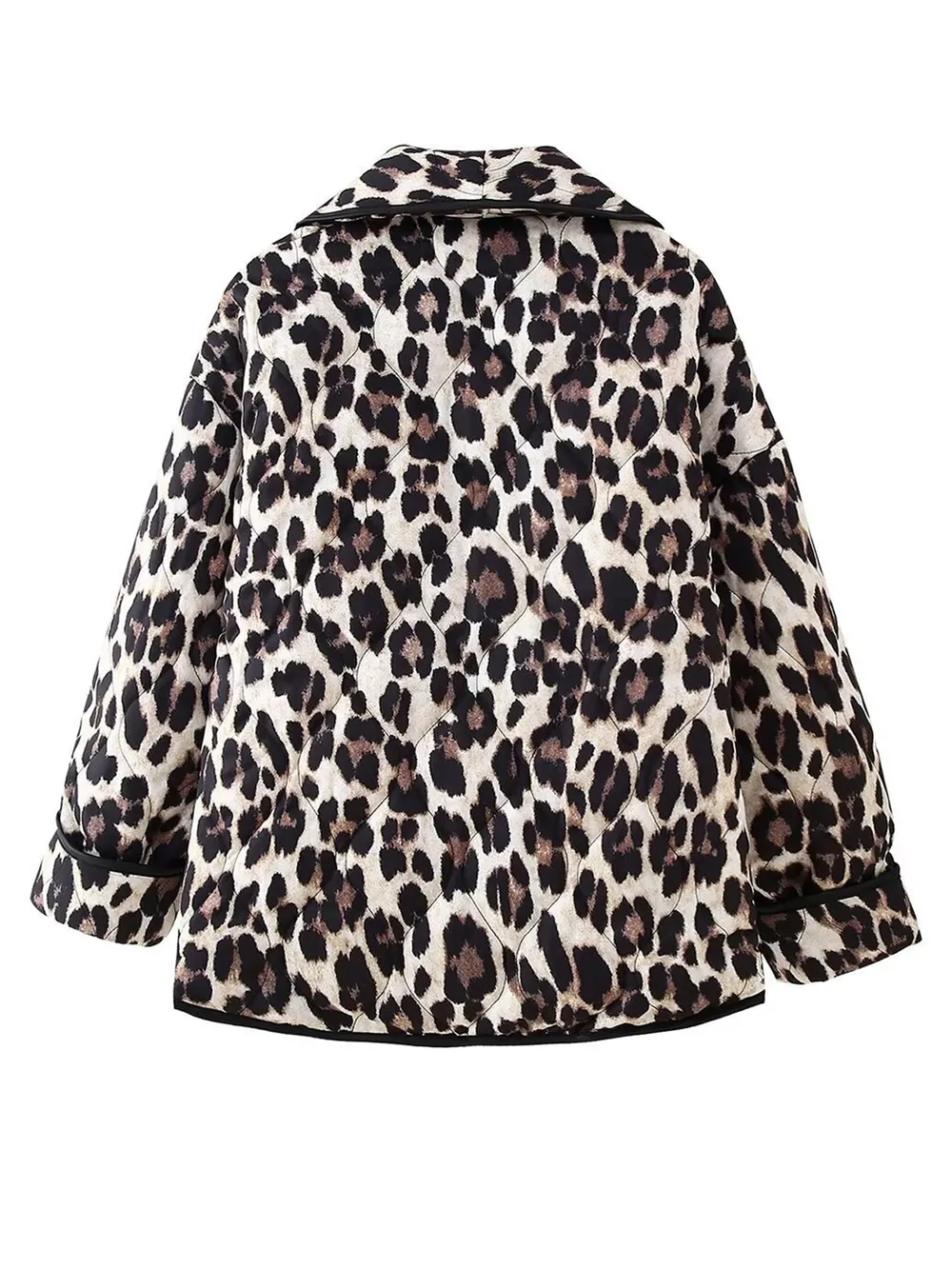 Leopard Open Front Long Sleeve Outerwear, image 5