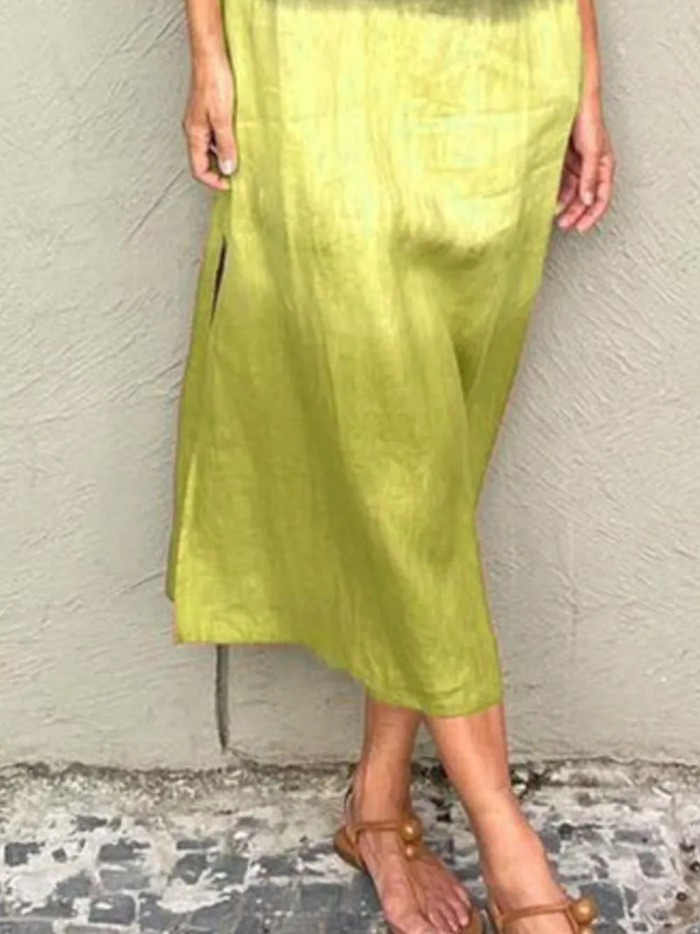 Full Size Sleeveless Gradient Tank Midi Dress Plus Size, image 14