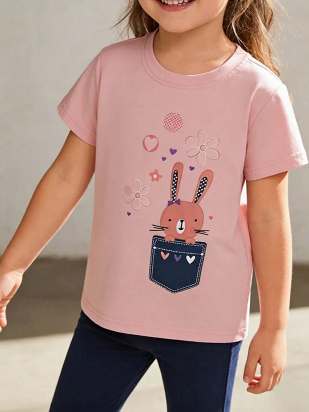 Children's Bunny Graphic Short Sleeve Tee