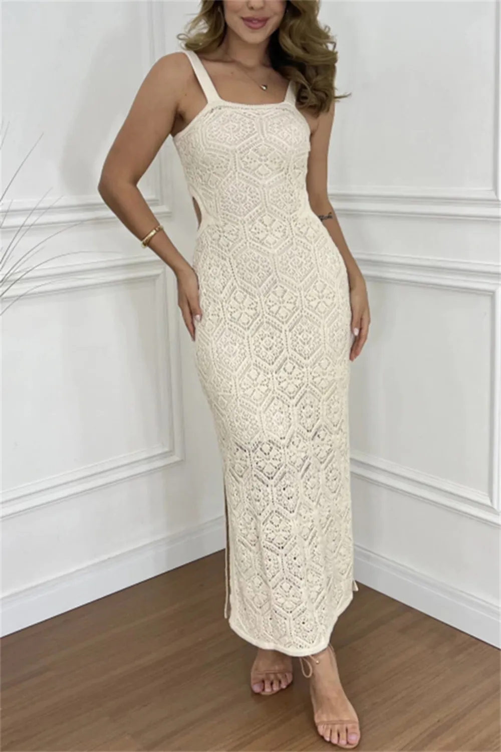 Cutout Side Slit Maxi Tank Dress, image 8