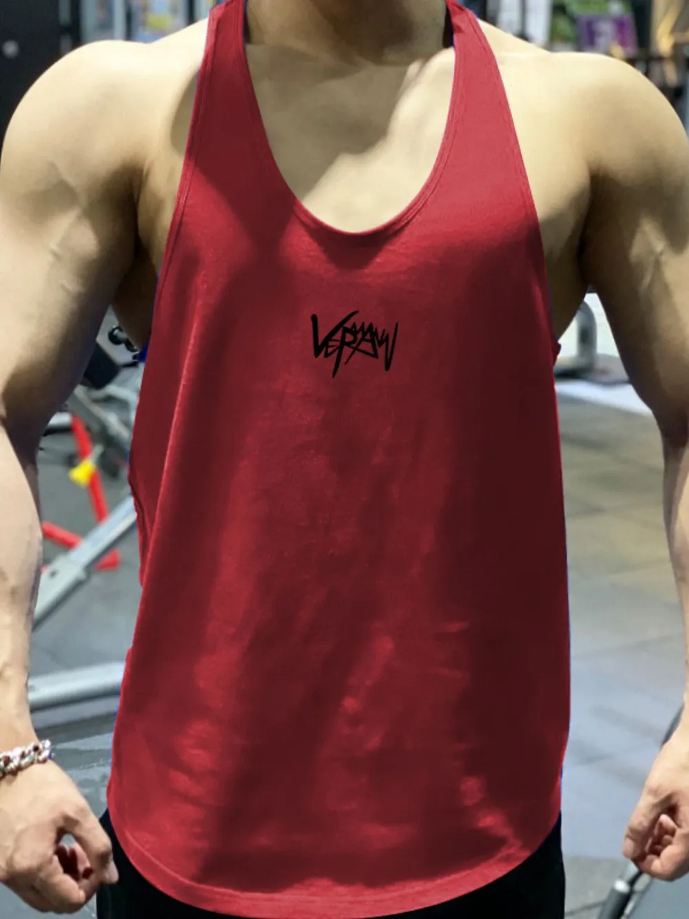 Men's Plus Size Round Neck Racerback Tank, image 9
