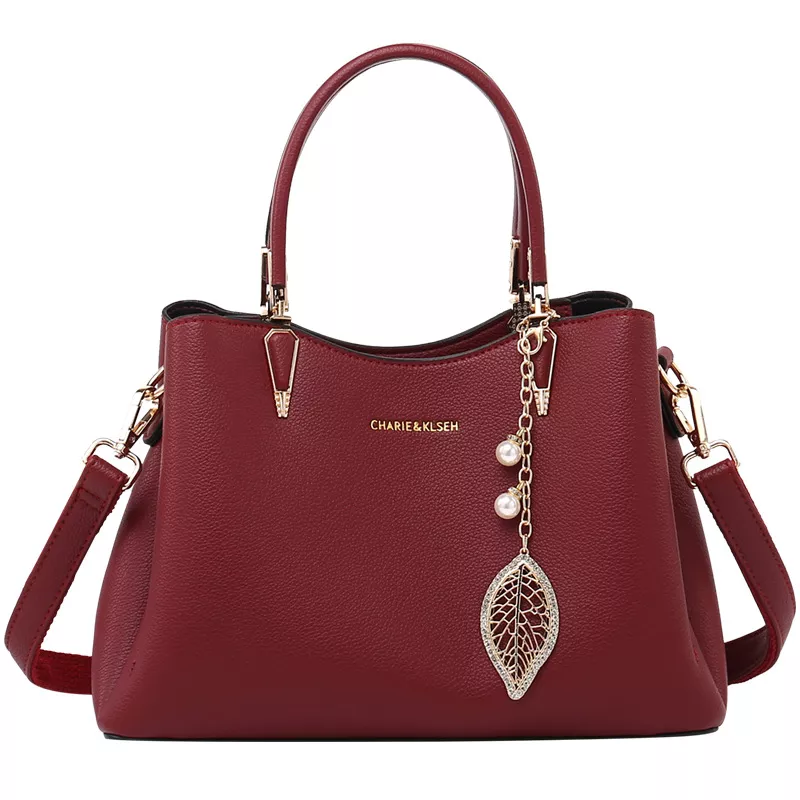 Top-Handle Leather Handbag, image 5