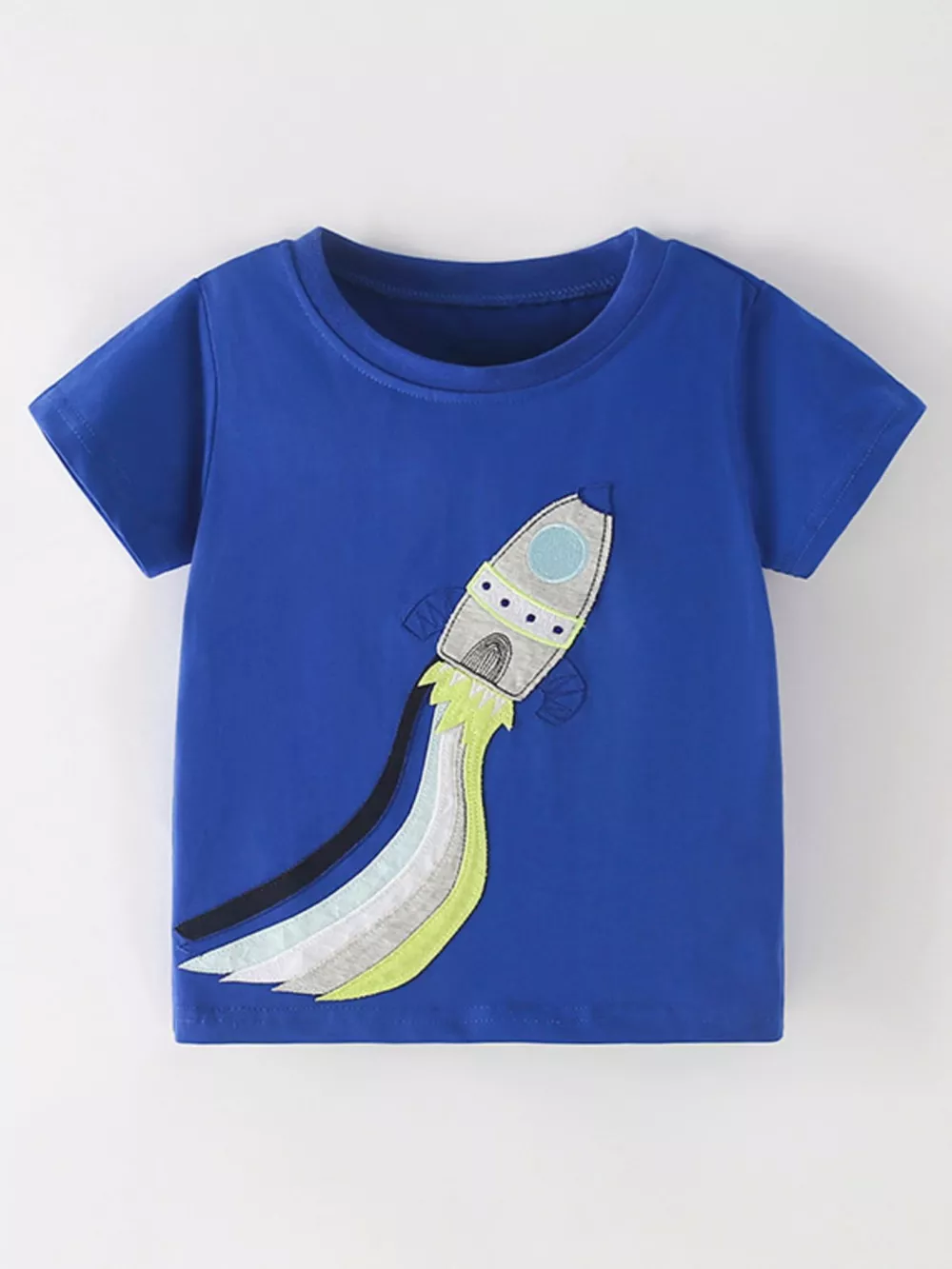 Children's Rocket Applique Short Sleeve T-Shirt